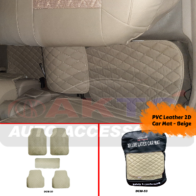 2D Car Floor Mat|PVC Leather 2D Car Mat|Drive 2D Car Floor Mat - Beige  AKTC auto accessoriesonline shop bangladeshothoba.com