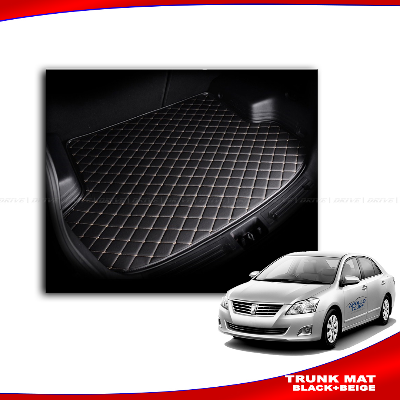 Car Rear Trunk Mat | Curgo mat for Car |  PVC LEATHER CAR TRUNK MAT FOR INDIVIDUAL CAR BLACK WITH BEIGE AKTC auto accessoriesonline shop bangladeshothoba.com