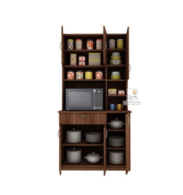 Picture of Furnisha Kitchen Cabinet | Oven Rack | Multi-Purpose Kitchen Storage Unit | Crockery Cabinet Storage Display Rack  (Finish Color - Shanteak)