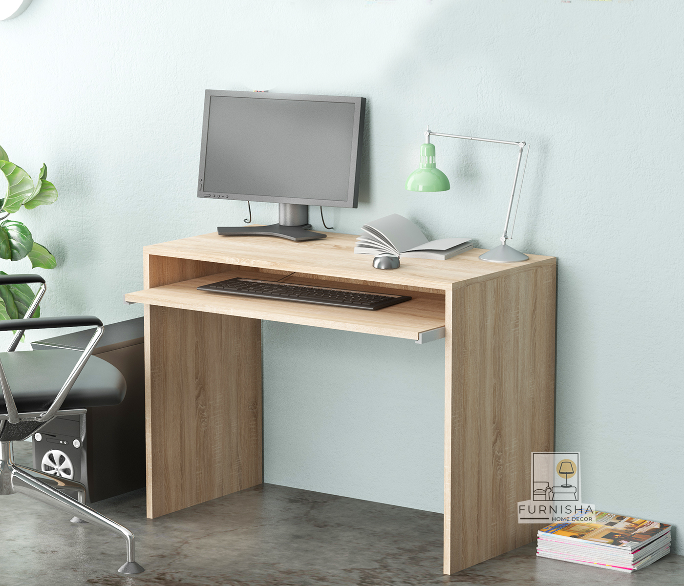 Picture of 30x30x16 inch Computer Table Desktop table with Keyboard tray Comfortable Laptop Table Best quality particle Board Modern