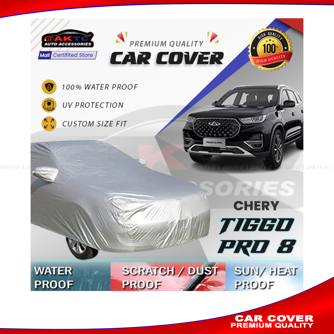 CHERY TIGGO PRO 8 Waterproof Dustproof Lightweight Exterior Car Cover Car Body Cover Silver Color AKTC auto accessoriesonline shop bangladeshothoba.com
