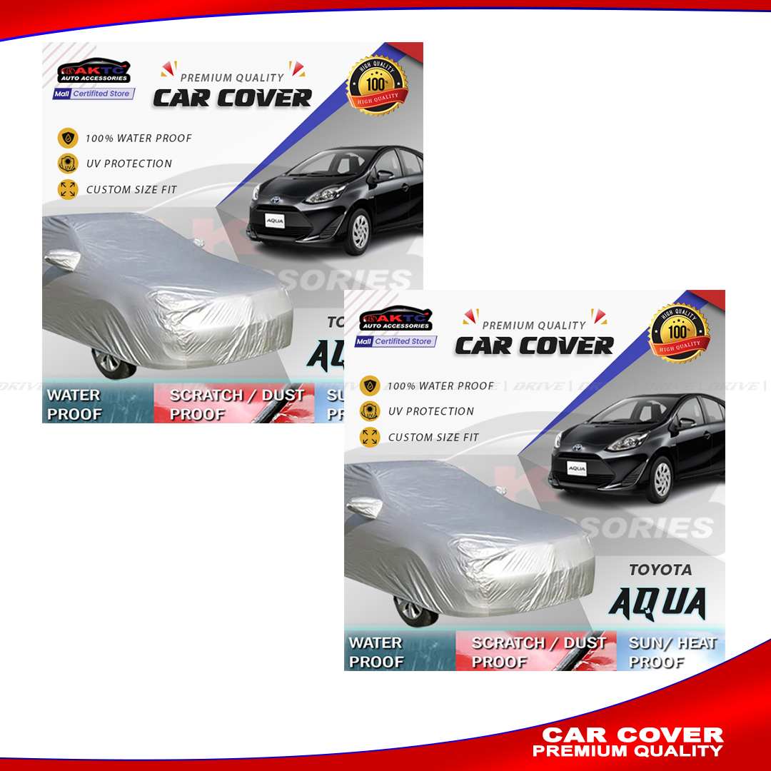 TOYOTA AQUA Waterproof Dustproof Lightweight Exterior Car Cover Car Body Cover Silver Color CAR COVER AKTC auto accessoriesonline shop bangladeshothoba.com