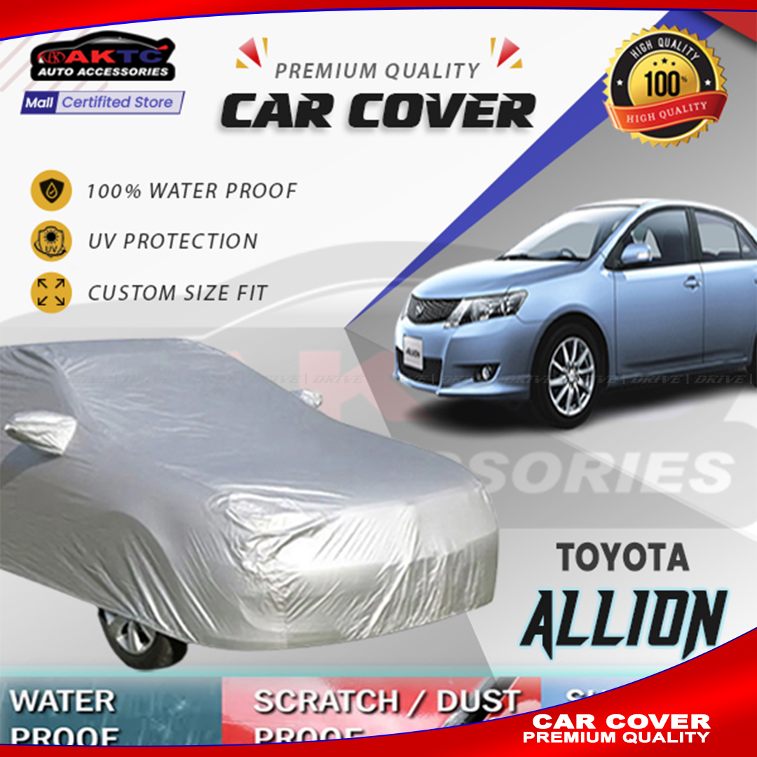 TOYOTA ALLION/PREMIO/UNIVERSAL SEDAN CAR Waterproof Dustproof Lightweight Exterior Car Cover Car Body Cover Silver Color CAR COVER AKTC auto accessoriesonline shop bangladeshothoba.com