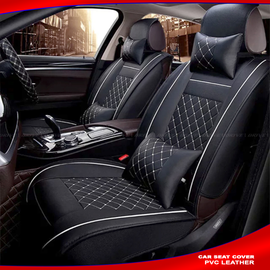 DSC-61 PVC Leather Car Seat Cover - Black AKTC auto accessoriesonline shop bangladeshothoba.com