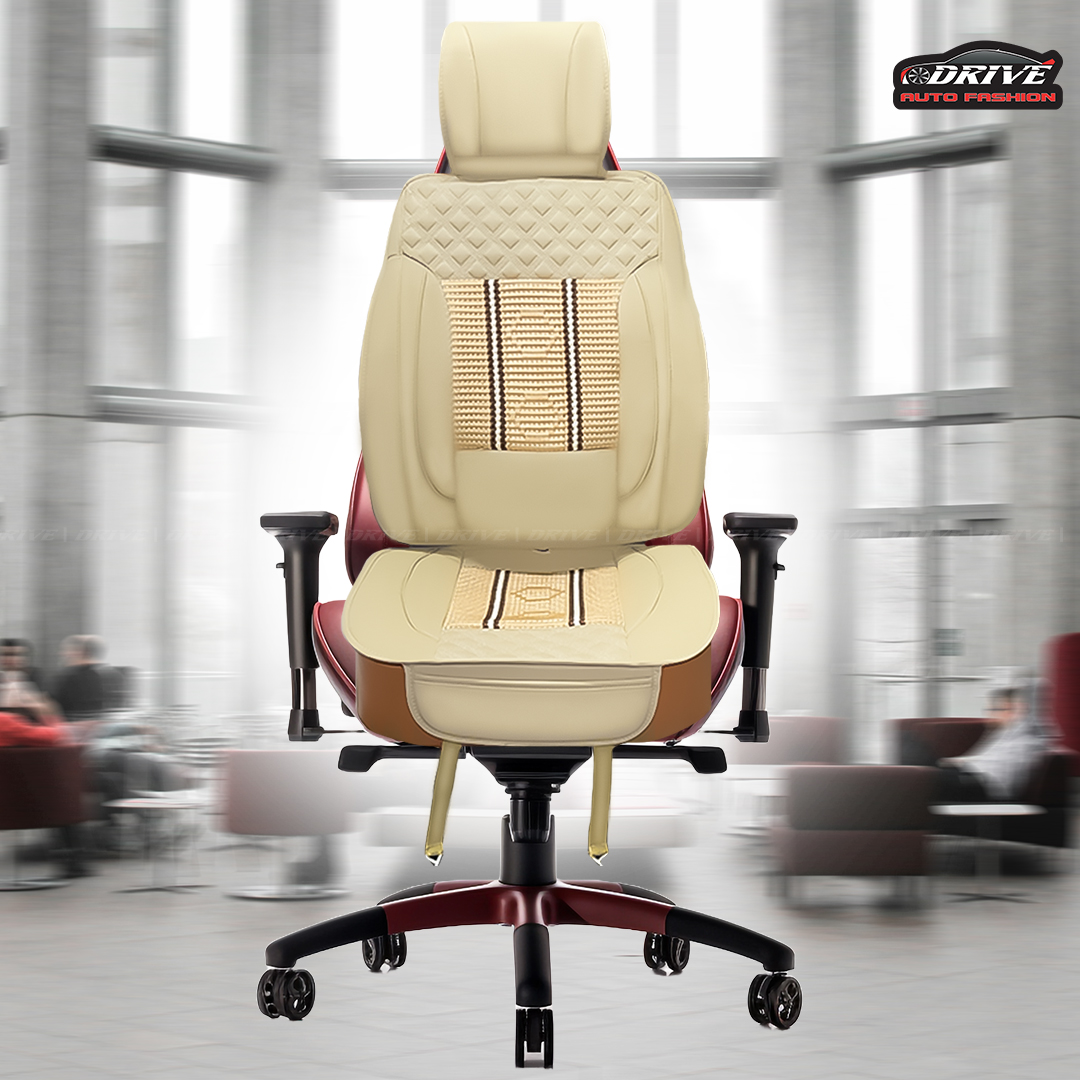 PVC Leather Car Seat Cushion |  Luxurious  Car Seat Cover | Anti Slip Universal size ,Front Car Seat cushion, Breathable ,  Car Seat Protector -1 PC AKTC auto accessoriesonline shop bangladeshothoba.com