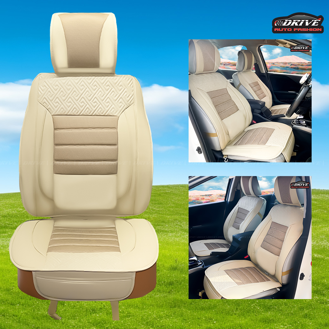 PVC Leather Car Seat Cushion |  Luxurious  Car Seat Cover | Anti Slip Universal size ,Front Car Seat cushion, Breathable ,  Car Seat Protector -1 PC AKTC auto accessoriesonline shop bangladeshothoba.com
