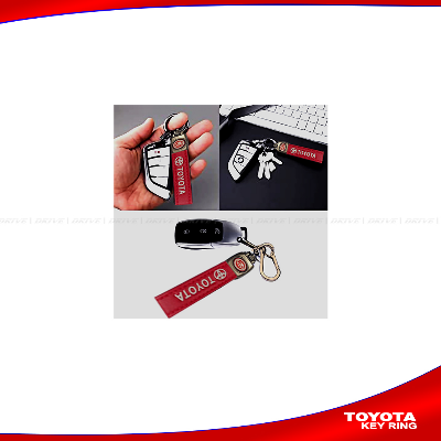 Leather Car Logo Keychain for Toyota - Key Ring Car Key Holder Keychain Accessories Keychain For Car/ Bike Key Ring Holder AKTC auto accessoriesonline shop bangladeshothoba.com