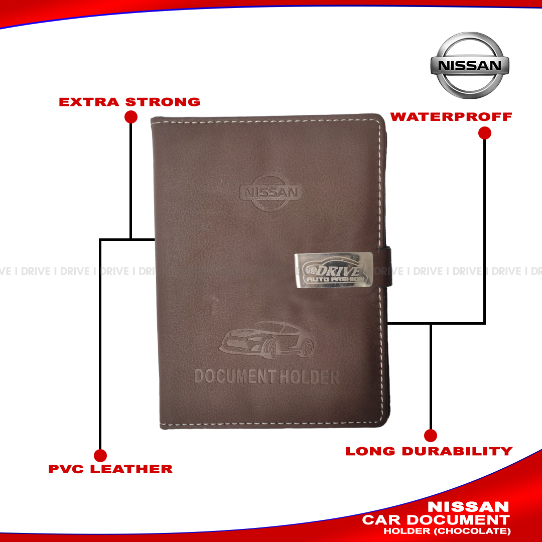 NISSAN CAR DOCUMENTS HOLDER ,CAR PAPER BAG, DOCUMENT COVER, CAR DOCUMENTS POUCH,Vehicle Document holder,Bike or Car Document Holder or Paper Holder-NISSAN AKTC auto accessoriesonline shop bangladeshothoba.com