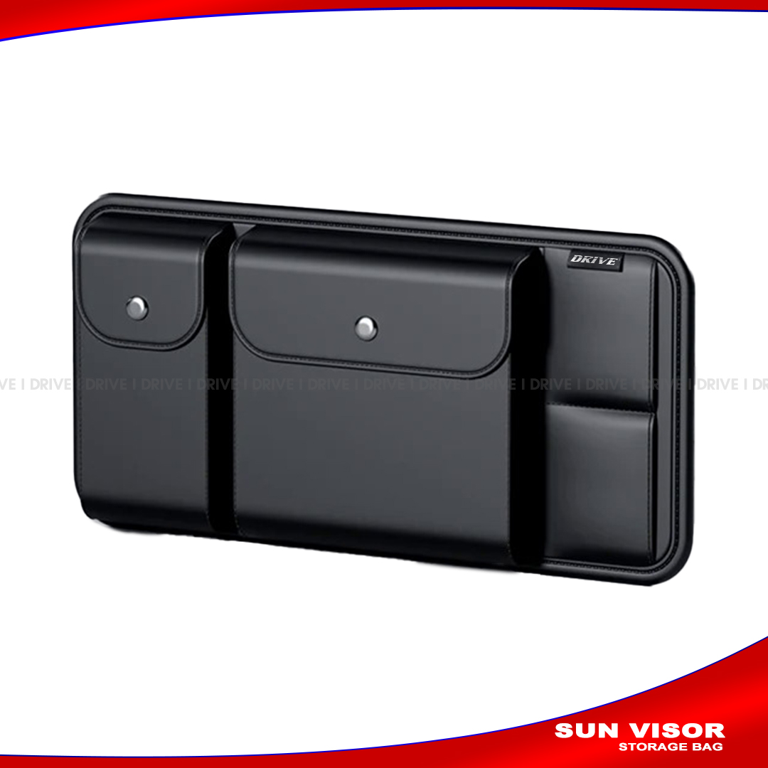 Car Sun Visor Organizer Multi-Pocket Leather Sunglasses Holder Storage Card Holder Card  Glasses Clip Sunshade Bag Car-MultiStorage AKTC auto accessoriesonline shop bangladeshothoba.com