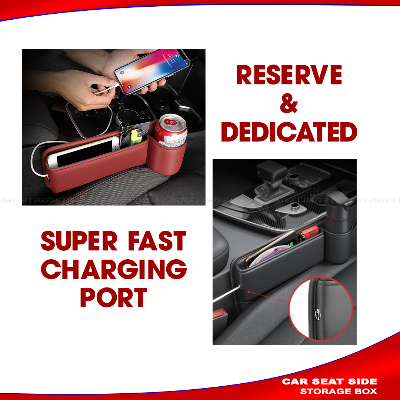 PVC Leather Car Seat Gap Organizer Multifunction Console Box, Car seat gap Filler Side Storage Box  Car Interior Storage Pocket AKTC auto accessoriesonline shop bangladeshothoba.com