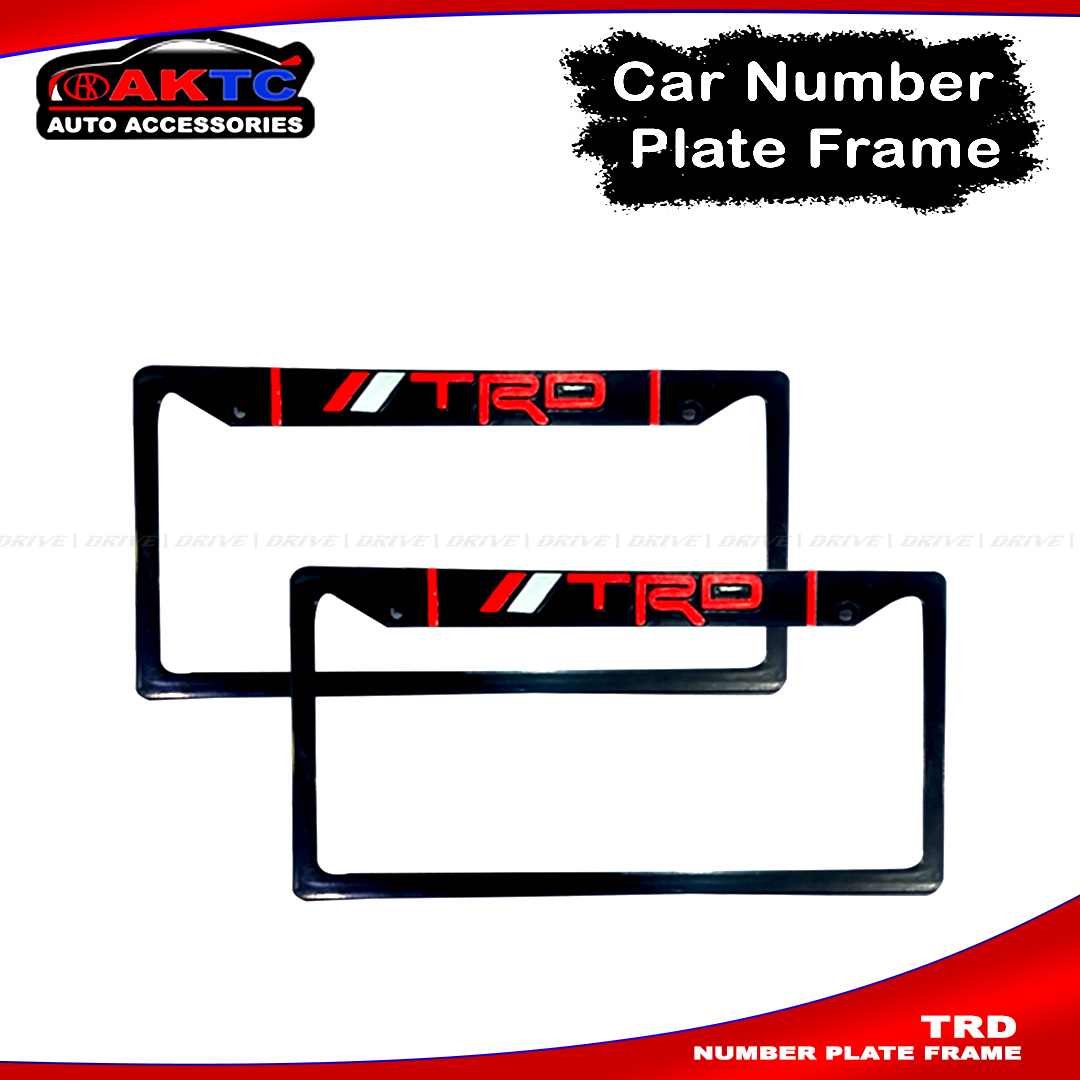 Car Number Plate Frame, Car License plate-TRD (2PC/SET) AKTC auto accessoriesonline shop bangladeshothoba.com
