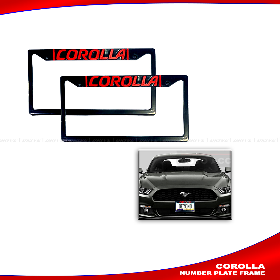 Car Number Plate Frame, Car License plate-COROLLA (2PC/SET) AKTC auto accessoriesonline shop bangladeshothoba.com