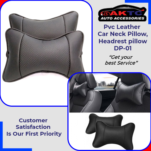 DRIVE Pvc Leather Car Neck Pillow | Headrest pillow | Neck Pillow For Chairs in the Car Seat Pillows Home Office Relieve Pain AKTC auto accessoriesonline shop bangladeshothoba.com