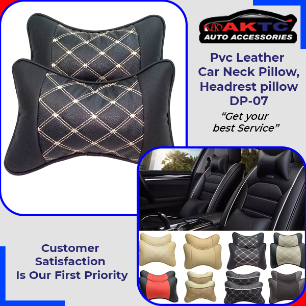 DRIVE Pvc Leather Car Neck Pillow | Headrest pillow | Neck Pillow For Chairs in the Car Seat Pillows Home Office Relieve Pain AKTC auto accessoriesonline shop bangladeshothoba.com
