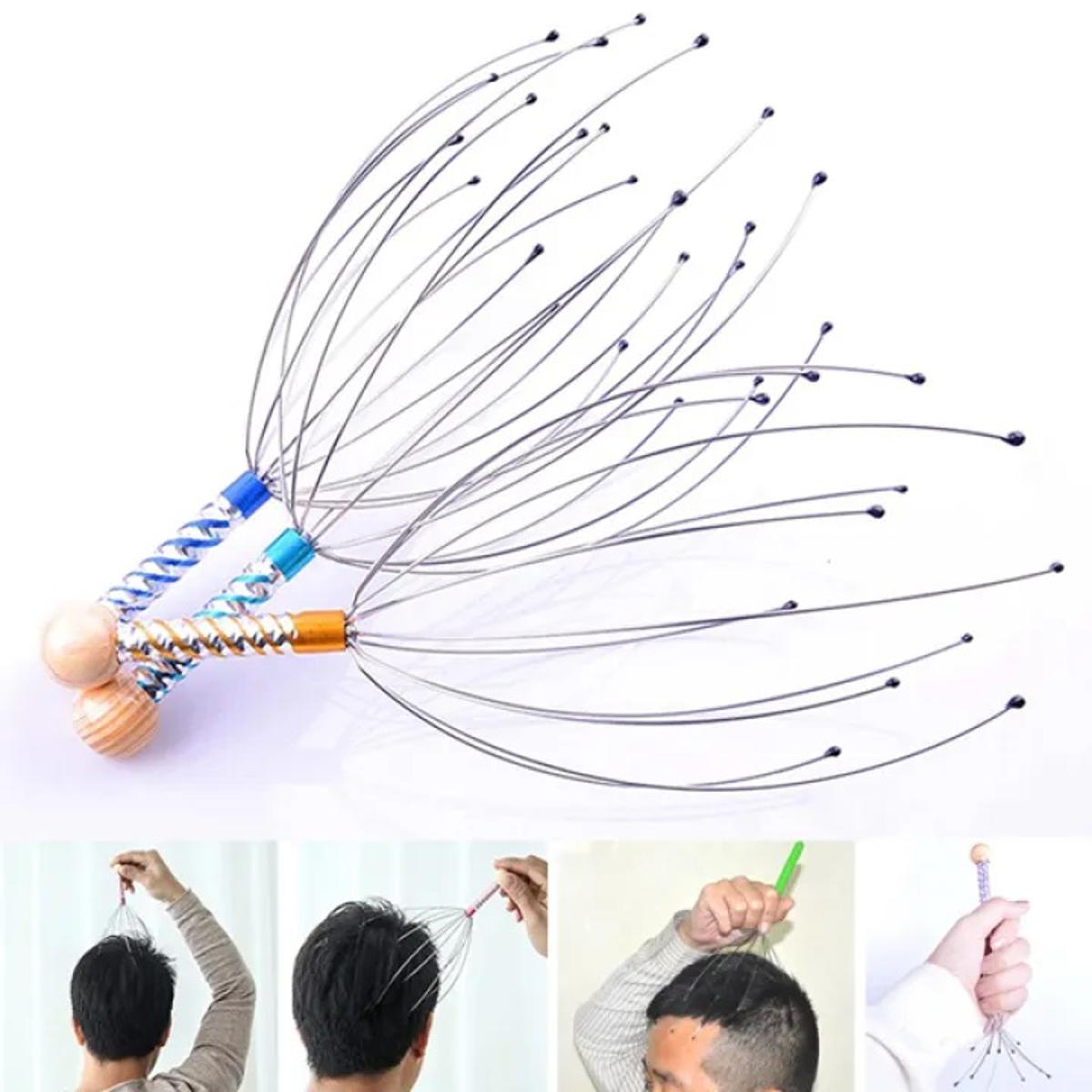 Picture of Metal Manual Octopus Head Massager Scalp Massage Tool Claws Scalp Stress Relaxation -1pcs