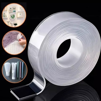 Picture of 1mm thick 2cm wide 5meter long/3.8 tube core Clear Nano Double Side Adhesive Tape- 1pcs