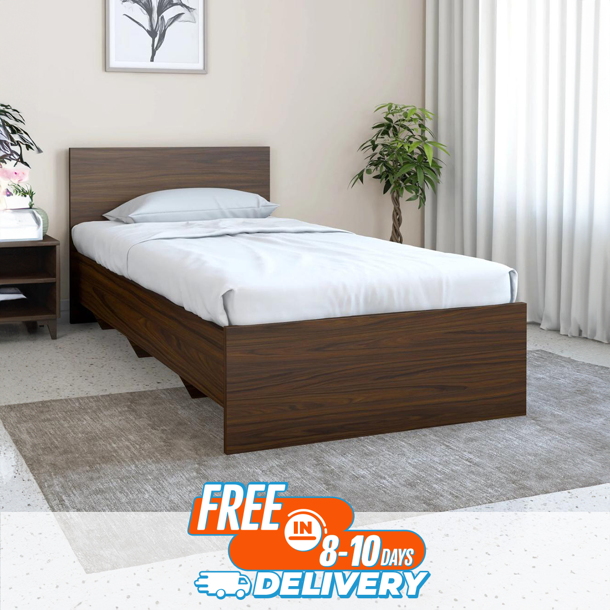 Picture of Karigor BD Progressive - Urban Vibes - Classic (MDF) Bed/Khat Single Size - Furniture & Decor - Unrivaled in Genre - Modern and Trendy