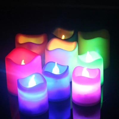 Picture of LED candles multi 6 ps