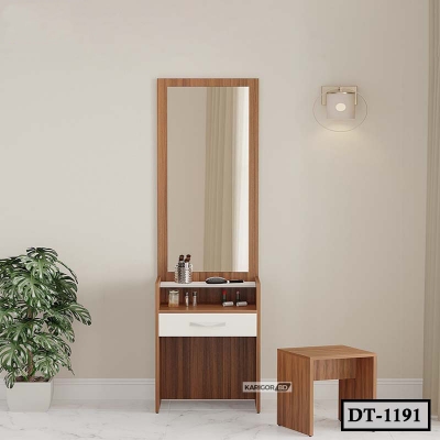 Picture of Karigor BD New Model Stylish Vanity Dressing Table With Seater Stool Mora for Girls Makeup- DT1191