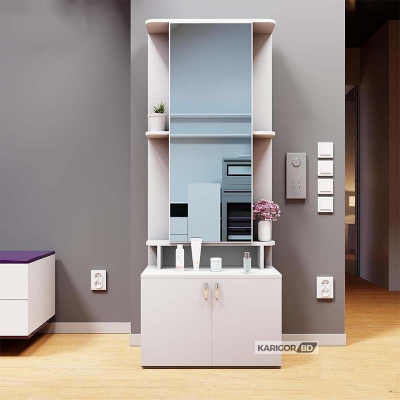 Picture of New Model Stylish Vanity Dressing Table With Large Storage Drawer and Shelf Rack