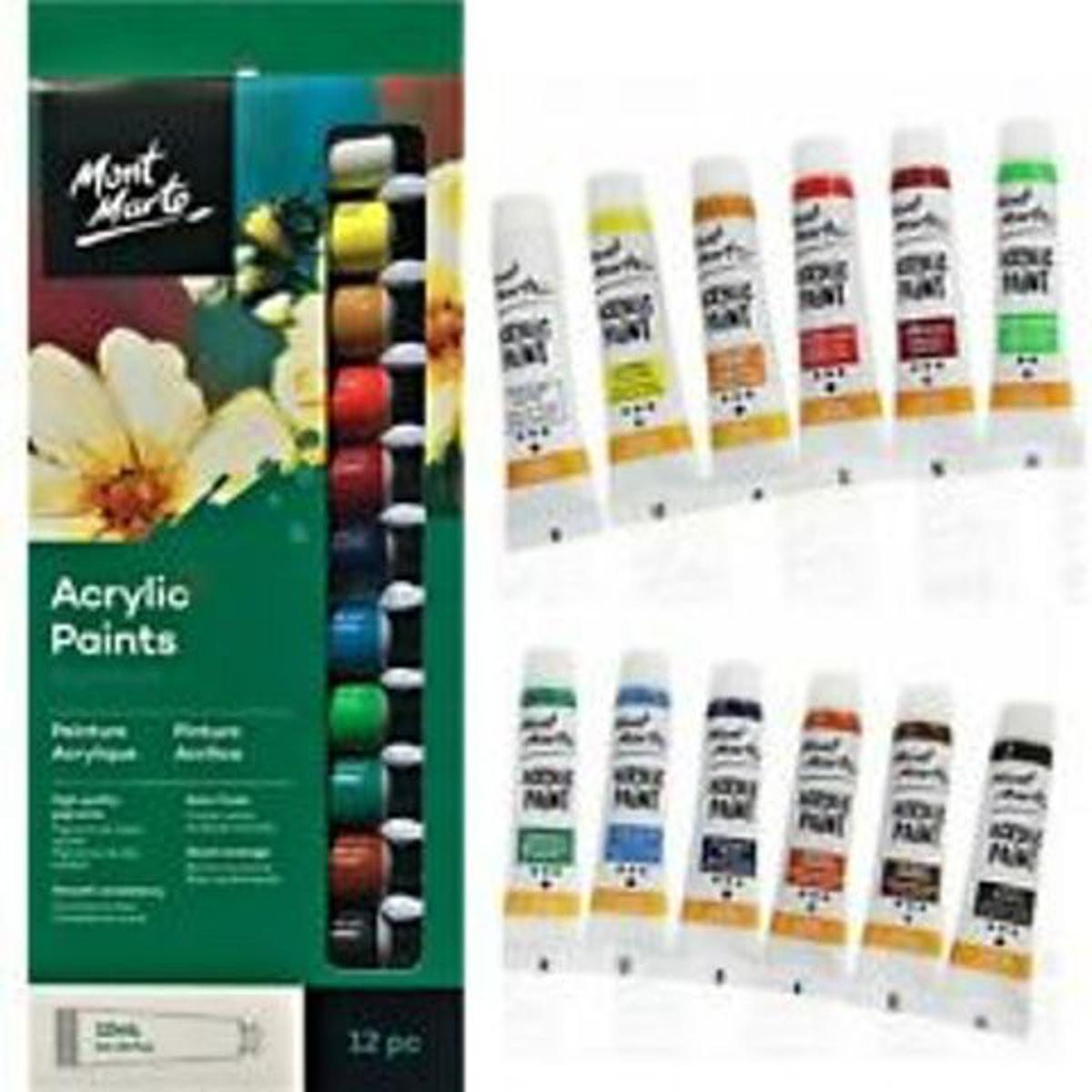 Picture of Mont Marte Acrylic Paint  Signature 12pce  -  12ml in Tube