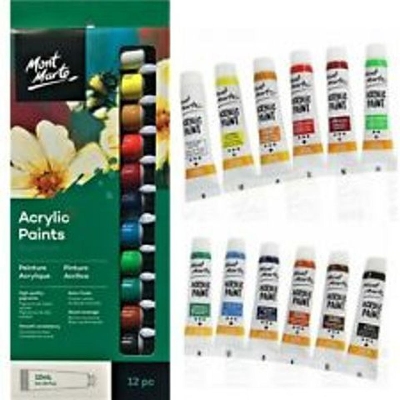 Picture of Mont Marte Acrylic Paint  Signature 12pce  -  12ml in Tube