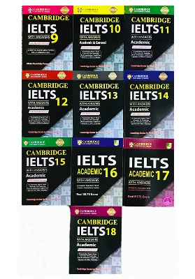 Picture of Cambridge IELTS (10-18) FULL SET Self-study Student's Book (White Print) With CD