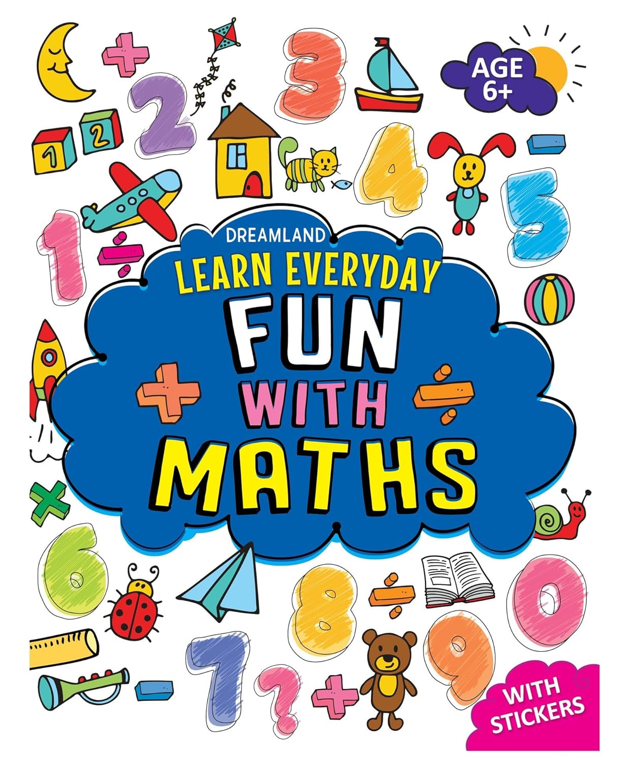 Picture of Fun with Maths Activity Book for Children Age 6+ with Stickers -(paperback)