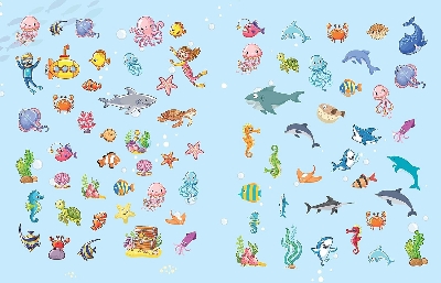 Picture of Pop-Out under the Ocean- With 3D Models Colouring Stickers