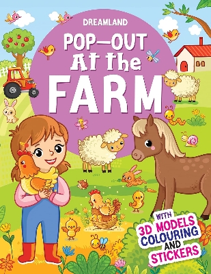 Picture of Pop-Out at the Farm- With 3D Models Colouring and Stickers - Paperback