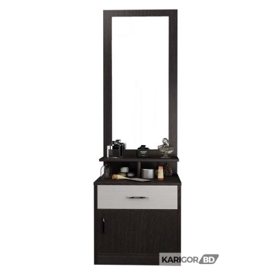 Picture of Karigor BD ROCOCO Special Black & White Dressing Table with Shelf Rack 2 Large Storage Chamber