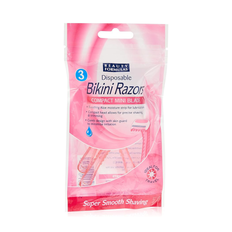 Picture of Beauty Formulas Disposable Bikini Razors 3Pcs