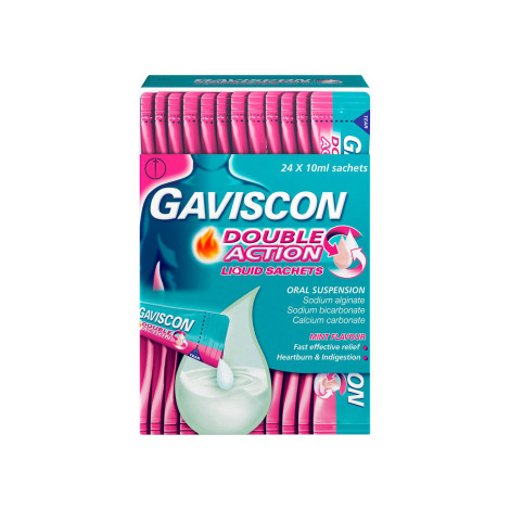 Picture of Gaviscon Double Action Liquid Sachets 24X10ml