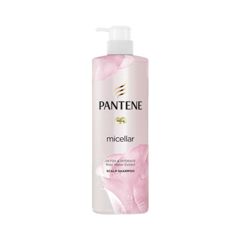 Picture of Pantene Micellar Detox & Hydrate Rose Water Extract Scalp Shampoo 530ml