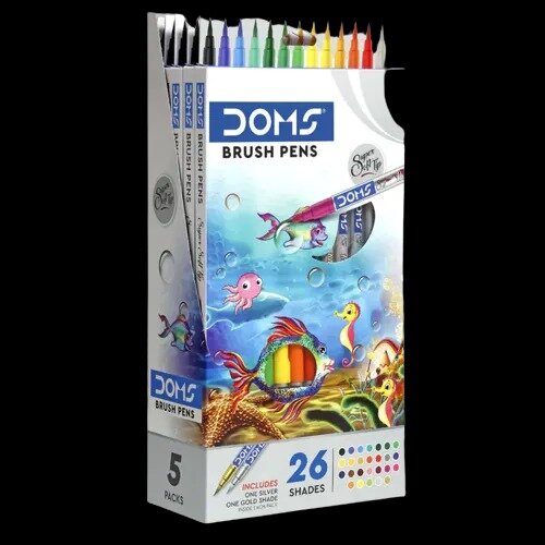 Buy Brush Pen Multicolor 26 Pcs by DOMS at Best Price in Bangladesh