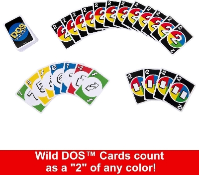 Picture of Mattel Games Uno DOS 2nd Edition Board Game 110 Cards