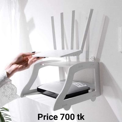 Picture of High quality Wifi Router Stand Shelf Double Layer Wall Mounted Shelf Storage Rack Home decorator