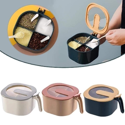 Picture of 1pcs Salt and pepper spice jar with lid Transparent seasoning container spices storage box pumpkin spice boxs kitchen canister sets