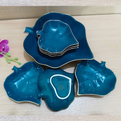 Picture of Excusive 7 Pcs Sweet Bowl Set Including Serving Dish , Oven Proof porcelain Ceramic Porcelain Snack Bowl Set,Ceramic Firni Set & bati, Soup & Firni Bati