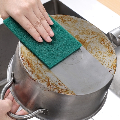Picture of 10PCS Nylon Emery Scouring Pad, Dish Cloth, Kitchen Household Dish Washing Cloth Non-stick