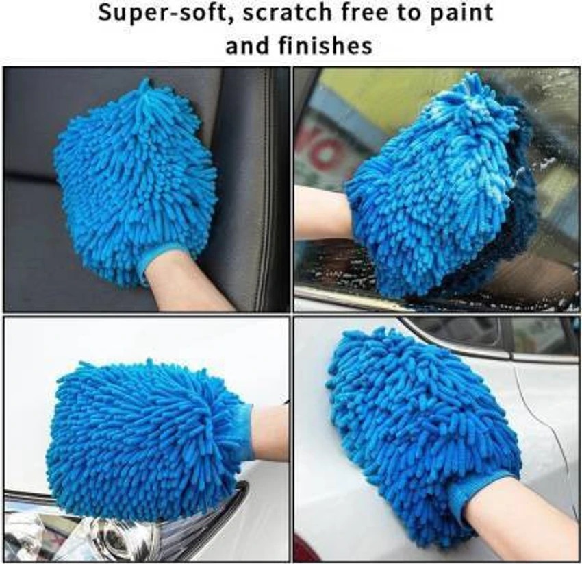 Picture of Double-sided Car,household ,kitchen,furniture Cleaning Gloves Cleaning Cloth Towel Mitt  Microfiber Washable