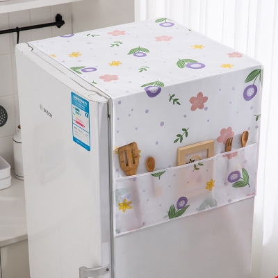 Picture of Waterproof Fridge Cover Anti-dust PEVA Refrigerator /fridge Cover Cloth Dustproof Cloth with Storage Bag Home Tool