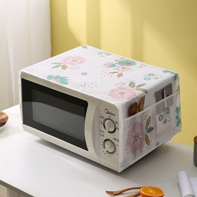 Picture of Waterproof 1pcs Oven Dust Cover Grease Microwave Oven Cover With Storage Bag Kitchen Accessories Microwave Oven Hood