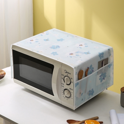 Picture of Waterproof 1pcs Oven Dust Cover Grease Microwave Oven Cover With Storage Bag Kitchen Accessories Microwave Oven Hood