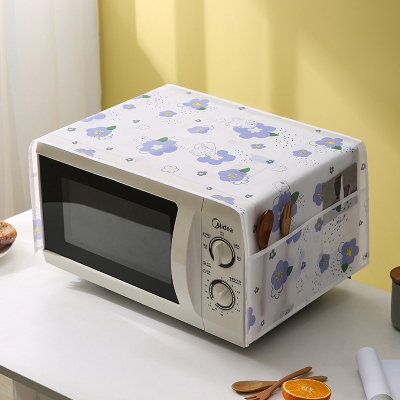 Picture of Waterproof 1pcs Oven Dust Cover Grease Microwave Oven Cover With Storage Bag Kitchen Accessories Microwave Oven Hood