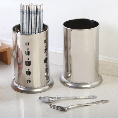 Picture of Cutlery Drain Rack Organizer Spoon Fork Chopstick Storage Holder Stainless Steel Household Kitchen Tableware Storage Holder Box