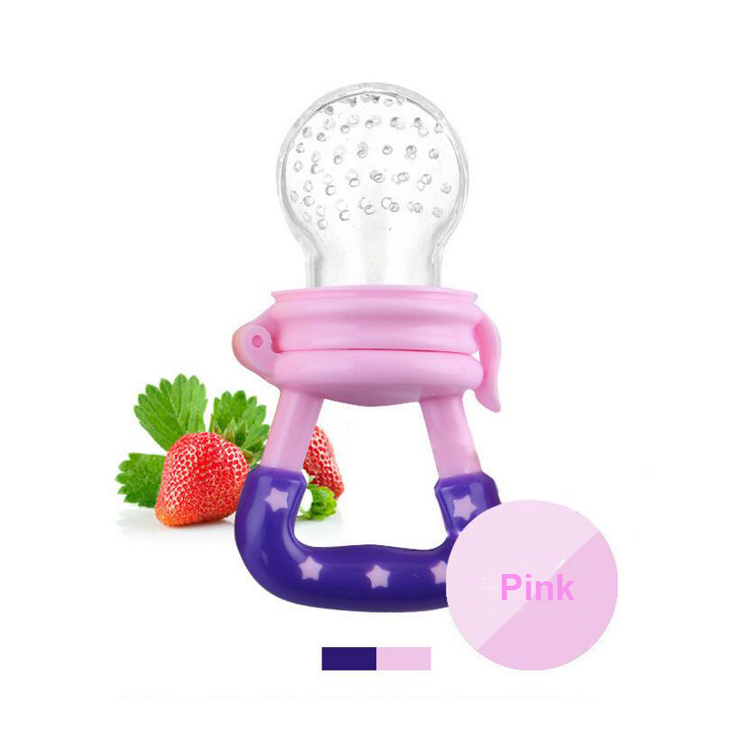 Picture of Baby Pacifier Food Feeder Silicone Fresh Fruit Milk Nibbler Feeding Safe Nipple Teat Pacifier Bottles with Rattles Bell