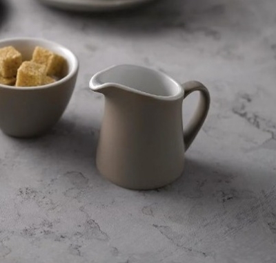 Picture of Sugar Creamer Milk Pots Pitcher Ceramics Seasoning Jar Creamer Container  coffee syrup sause gravy  serving Cup Tableware White Kitchen Tools