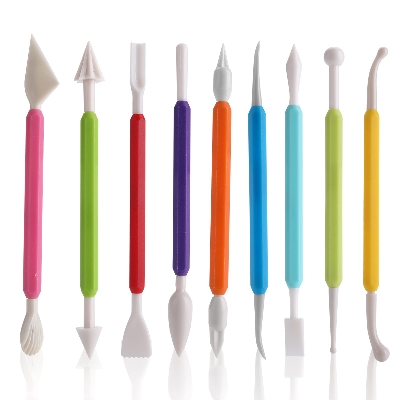 Picture of 8Pcs/Set Sugarcraft Cake Decorating Pen, Many Shape Mixed Modeling Plunger Cutter, Fondant Cookie Sculpture Baking Tool - Cake Decoration Tools