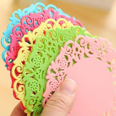 Picture of Round Non-Slip Heat Resistant Silicone Table Mat 6pcs (Multicolored)